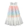 Baby Girl Colorful Lace Pattern Patchwork Design Sleeveless Vest Dress