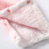 Baby Cute Long Sleeve Design Solid Color Thicken Warm Rompers With Hat