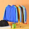 Baby Boy Side Colorful Striped Pattern Zipper Front Design Coat With Hat