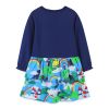 Baby Girl Cartoon Embroidered Pattern Loose Cotton Dress