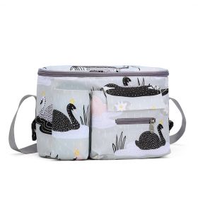 Stroller Saddlebag Multi-functional Out Storage Bag (Option: Black Swan)