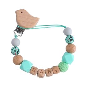 Baby Products Cartoon Animal Beech Pacifier Clip (Color: Green)