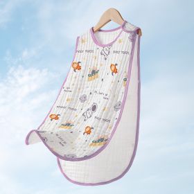 Cotton Gauze Sleeveless Vest Newborn Children's Sleeping Bag (Option: Space exploration4-M)