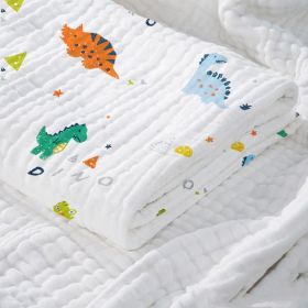 Baby Cotton Super Soft Absorbent Gauze Bath Towel (Option: Dinosaur world-95x75cm)