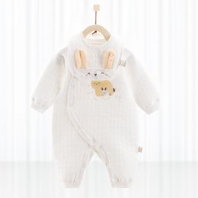 Cotton Thermal Clip Silk Onesie Newborn Climbing Baby Clothes (Option: Rabbit-90cm)