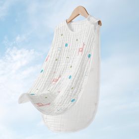 Cotton Gauze Sleeveless Vest Newborn Children's Sleeping Bag (Option: Deer style4-M)