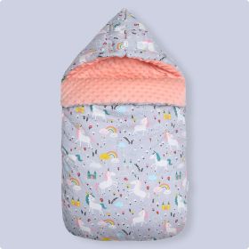 Baby Cotton Anti-surprise Jumping Child Sleeping Bag (Option: Rainbow Pegasus-105x52cm)