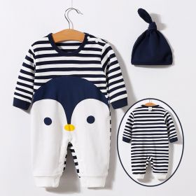 Jumpsuit Spring And Autumn Hooded Baby (Option: LTY2456 Penguin-66cm)