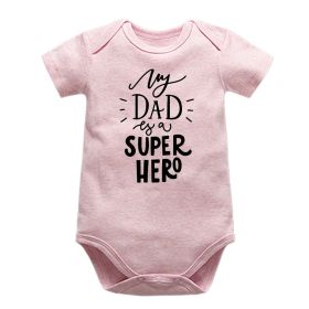 Baby Triangle Jumpsuit Casual Onesie Romper (Option: Color Toner Love Dad-6M)