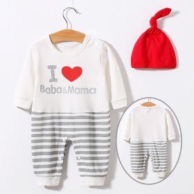 Jumpsuit Spring And Autumn Hooded Baby (Option: LTY2451 Love Parents-73CM)