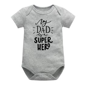 Baby Triangle Jumpsuit Casual Onesie Romper (Option: Gray Hot Love Dad-24M)