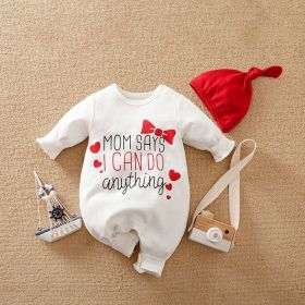 Jumpsuit Spring And Autumn Hooded Baby (Option: LT121S108 Mom-90cm)
