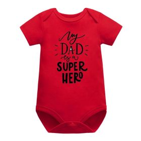 Baby Triangle Jumpsuit Casual Onesie Romper (Option: Red Hot Love Dad-18M)