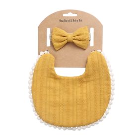 Printed Children's Double Sided Bib (Color: Yellow)