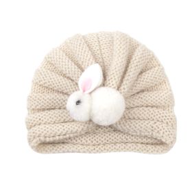 Children Wool Knitted Hat Autumn And Winter (Option: White Rabbit)
