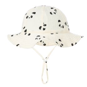 Baby Cotton Basin Bucket Hat (Option: Panda-Suitable For 0to12 Months Baby)