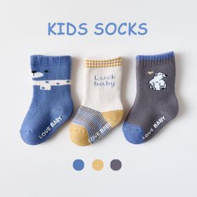 Cotton Children's Socks Terry-loop Hosiery (Option: Lucky Boy-0to1 Years Old)