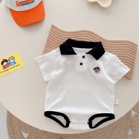 Newborn Western Style Bear Jumpsuit (Option: White-66)