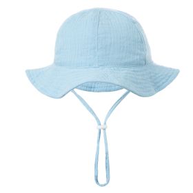 Baby Cotton Basin Bucket Hat (Option: Sky Blue-Suitable For 0to12 Months Baby)